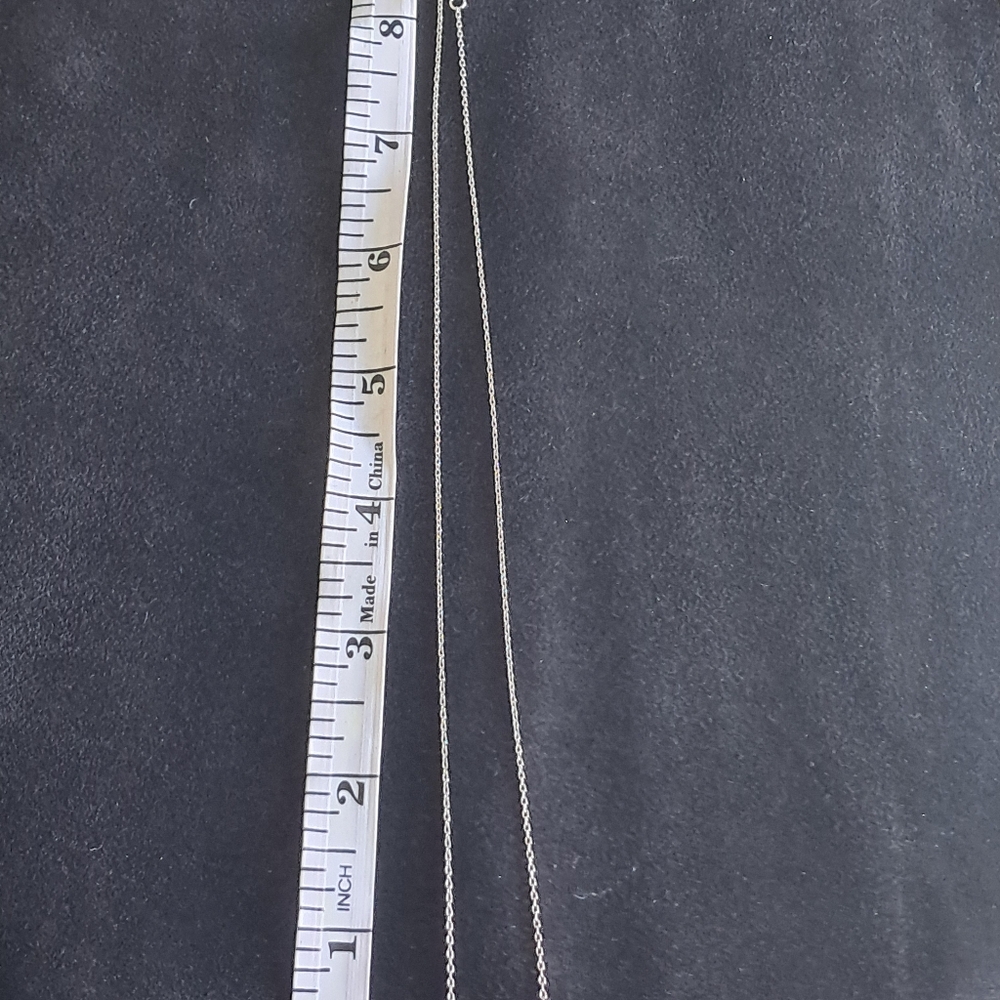 Sterling Silver Double Halo/Circle Cubic Zirconia Necklace - Picture 4 of 8